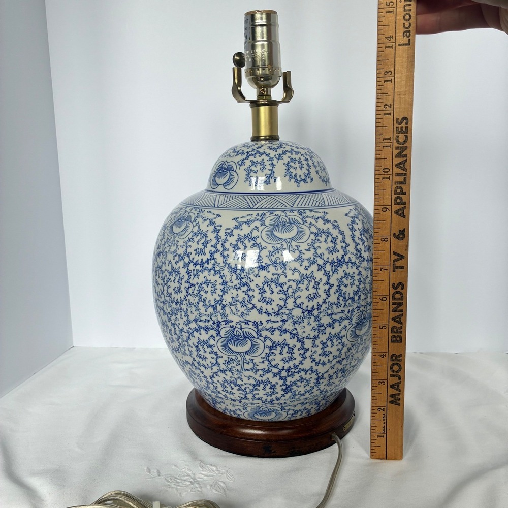 Lauren Ralph Lauren Table Lamp Ginger Jar Floral Grandmillenial Luxury Coastal - Picture 11 of 14